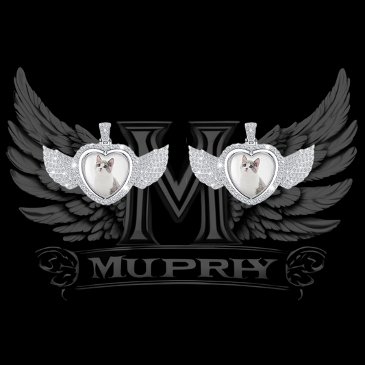 Spinning Heart w/ Wings Necklace